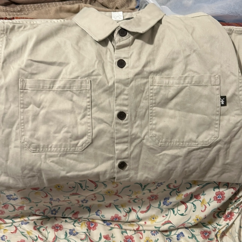 Beige Dutch bros work shirt